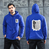 Men Graphic Hoodie Anime Attack on Titan Investigation Corps Velvet Padded Hooded Sweatshirt Men and Women