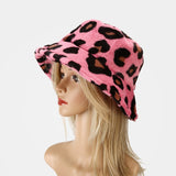 Leopard Fur Hat Autumn and Winter Fisherman Hat