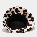Leopard Fur Hat Autumn and Winter Fisherman Hat