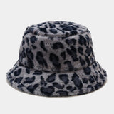 Leopard Fur Hat Autumn and Winter Fisherman Hat
