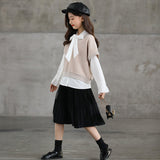 Children's Suit Girls' Shirt Short Skirt Autumn Children Girl's Dress