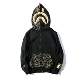 Shark Print Hoodie Autumn Men'S Printed Sweater Jacket