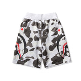 Shark Print Shorts Camouflage Stitching Teeth Pattern Summer Men'S Casual Cotton Shorts Fifth Pants