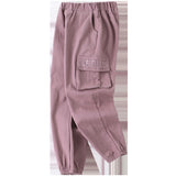 Girls Spring and Autumn Trousers Children Loose Cargo Pants Girl Spring Clothes