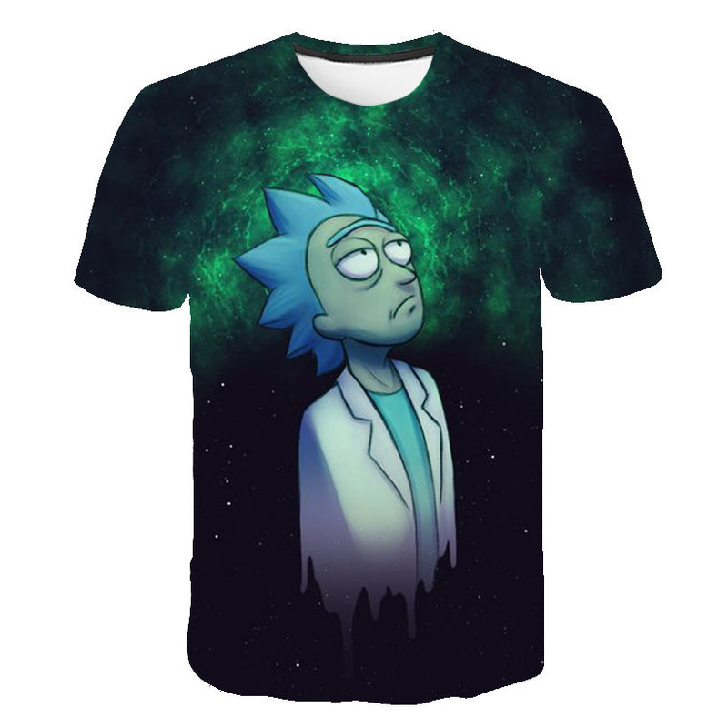 Rick and Morty for Children Short-Sleeved T-shirt Summer New Relaxed-Fit Hoodie Top