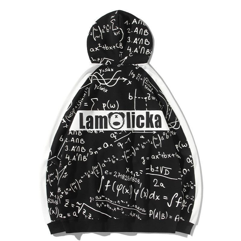 Grafitti Sweatshirts Fall Printed Hoodie Male Baggy Coat