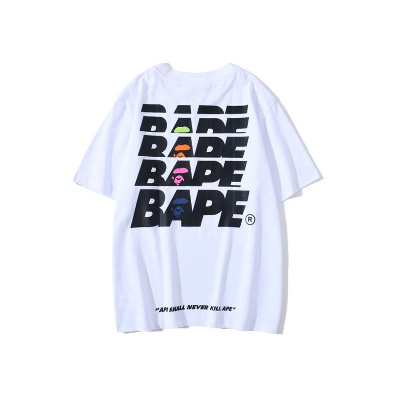 Shark Print T Shirt Summer Short Sleeve Letter Print Round Neck Pullover T-Shirt