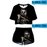 Michael Myers T Shirt Spring Printed Casual Sports Women'S Suit