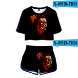 Michael Myers T Shirt Spring Printed Casual Sports Women'S Suit