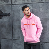 Men Graphic Hoodie You Matter Men's and Women's Printed Fleece Hooded Jacket Thickened Sweater