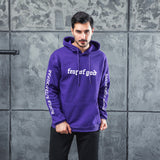 Men Graphic Hoodie Autumn and Winter Fleece-Lined Thick Loose Ulzzang Coat