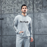 Men Graphic Hoodie Autumn and Winter Fleece-Lined Thick Loose Ulzzang Coat