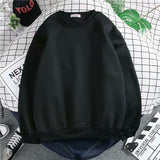 Men Sweatshirts Solid Color Hoodie Men's Loose round Neck Autumn and Winter Coat