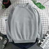 Men Sweatshirts Solid Color Hoodie Men's Loose round Neck Autumn and Winter Coat