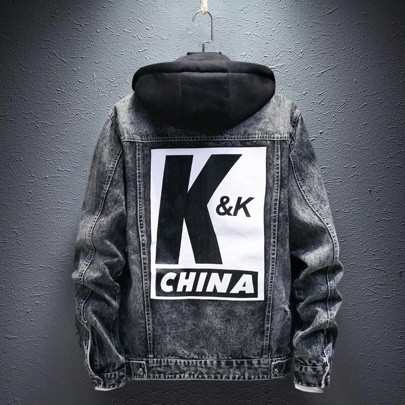 Men Denim Jacket Men's Denim Coat Spring and Autumn