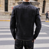 Men Denim Jacket Fall Denim Jacket Men's Jacket plus Size Casual