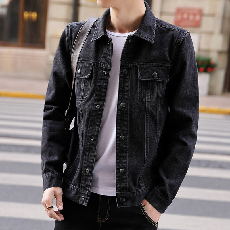 Men Denim Jacket Fall Denim Jacket Men's Jacket plus Size Casual