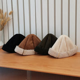 Beanies Wool Ushanka Women's Autumn and Winter Warm Ear Protection Thickened Fleece Baby's Knit Hat