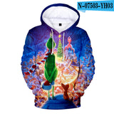 Grinch Hoodie Hooded Fleece-Lined Christmas Clothing