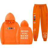 Travis Scott Astroworld Hoodie & Pant 2 Piece Set Sweater Suit Fashion Casual Men and Women