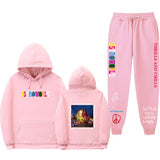 Travis Scott Astroworld Hoodie & Pant 2 Piece Set Travis Scott Astroworld Sweater Suit Fashion Casual Men