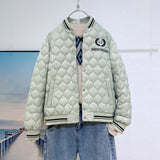 Women Winter Coats Puffer Jacket Down Coat Autumn and Winter Baseball Uniform Down Jacket Sports White Duck Down Coat