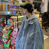 Men Denim Jacket Fall Denim Jacket Male Baggy Casual Jacket