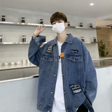 Men Denim Jacket Men Spring And Autumn Leisure Loose Jacket