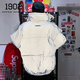 Fog Fear of God Essentials Coat Double-Line Cotton-Padded Jacket Reflective Colorful down Jacket Men's Warm Jacket