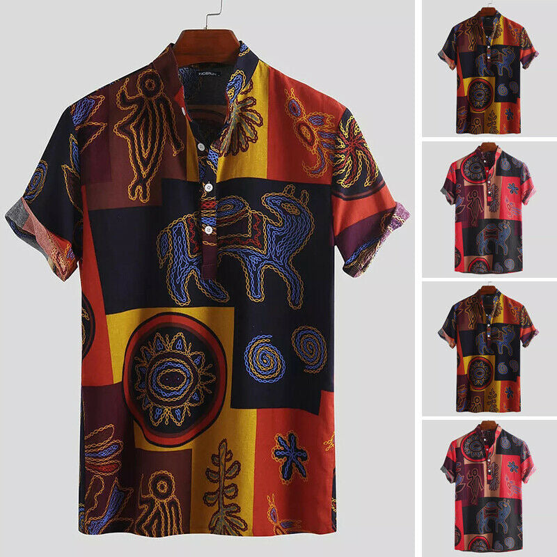 Men Hawaii Shirts Summer Men's Casual Trend Shirt