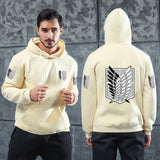 Men Graphic Hoodie Anime Attack on Titan Investigation Corps Velvet Padded Hooded Sweatshirt Men and Women