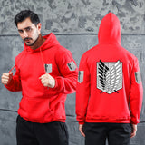 Men Graphic Hoodie Anime Attack on Titan Investigation Corps Velvet Padded Hooded Sweatshirt Men and Women