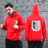 Men Graphic Hoodie Anime Attack on Titan Investigation Corps Velvet Padded Hooded Sweatshirt Men and Women