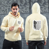 Men Graphic Hoodie Anime Attack on Titan Investigation Corps Velvet Padded Hooded Sweatshirt Men and Women