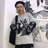 Men Sweatshirts Printed Stitching Men's and Women's T-shirt Sweater