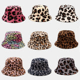 Leopard Fur Hat Autumn and Winter Fisherman Hat