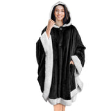 Hoodies Blankets Fall/Winter Women's Cloak Leopard Print Soft Cape Shawl