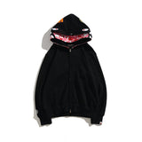 Shark Print Hoodie Camouflage Cardigan Men'S And Women'S Sweater Hoodie Coat