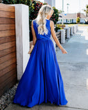 Wedding Guest Dress Sexy High Slit Long Dress Large Swing Annual Party Banquet Host Evening Dress