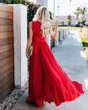Wedding Guest Dress Sexy High Slit Long Dress Large Swing Annual Party Banquet Host Evening Dress