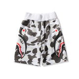 Shark Print Shorts Camouflage Stitching Teeth Pattern Summer Men'S Casual Cotton Shorts Fifth Pants