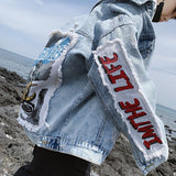 Men Denim Jacket Men's Casual Denim Jacket Fall/Winter Jacket
