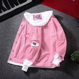 Men Denim Jacket Men's Denim Coat Autumn and Winter Loose Slim Fit