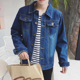 Men Denim Jacket Jacket Spring and Autumn Loose Denim Jacket Casual
