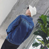Men Denim Jacket Jacket Spring and Autumn Loose Denim Jacket Casual