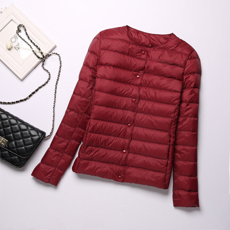 Women Winter Coats Puffer Jacket Down Coat Collarless Lightweight Down Jacket Women's Short Down Jacket