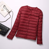 Women Winter Coats Puffer Jacket Down Coat Collarless Lightweight Down Jacket Women's Short Down Jacket