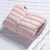 Women Winter Coats Puffer Jacket Down Coat Collarless Lightweight Down Jacket Women's Short Down Jacket