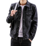 Men Denim Jacket Fall Denim Jacket Men's Jacket plus Size Casual