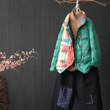 Women Winter Coats Puffer Jacket Down Coat New Winter Clothes Women's Short Down Jacket Fashion Printing White Duck Down Coat